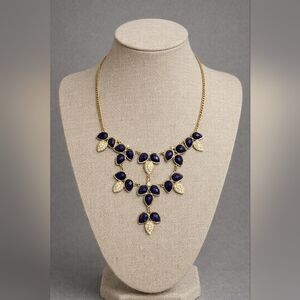 Elegant Gold and Blue Necklace